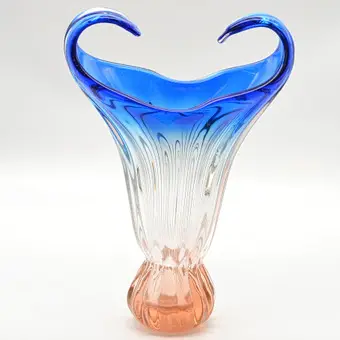 Murano designervase, studioglas, sommerso, Italien, omkring 1960.