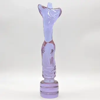 ERMANNO NASON. Abstrakt torso, Murano-designerskulptur, alexandritglas, unikat, til Vetreria Gino Cenedese glasmanufaktur, Italien, fra 1963-72.