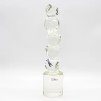 Ermanno Nason (1928-2013). Murano-designerskulptur, til Vetreria Gino Cenedese glasmanufaktur, unikat, transparent studioglas, Italien, ca. 1963-72.