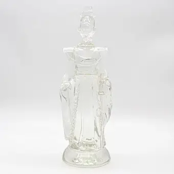 Ermanno Nason (1928-2013). Kinesisk figur, Murano-designerskulptur, til Vetreria Gino Cenedese glasværk, unikat, transparent studioglas, Italien, ca. 1963-72.