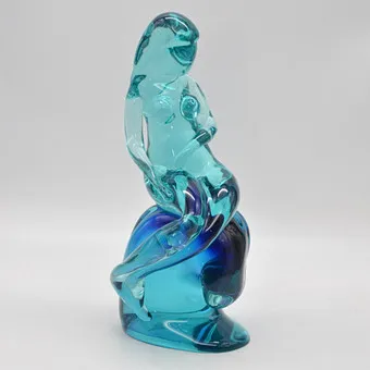 ERMANNO NASON (1928-2013)。美人鱼，Murano 设计雕塑，为 Vetreria Gino Cenedese 玻璃厂制作，孤品，工作室玻璃，意大利，约1963-72年