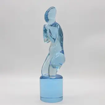 Ermanno Nason (1928-2013). Abstrakt kvindefigur, Murano-designerskulptur, til glasværket Vetreria Gino Cenedese, unikat, studioglas, Italien, ca. 1963-72.