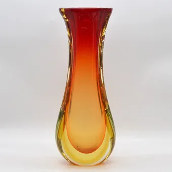 Ferro & Lazzarini. 大型穆拉诺设计师花瓶，工作室玻璃，Sommerso，意大利，20世纪中叶