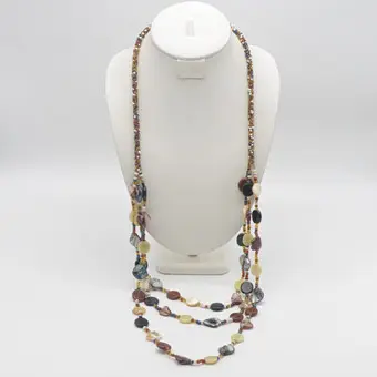 Murano glas collier, muslinger, studioglas, flerstrenget, Italien, det 20. århundrede