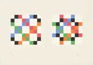 Bill, Max – 7 Twins. Folge von 7 Farbserigraphien