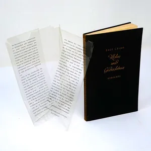 Celan, Paul – Mohn und Gedächtnis. Stuttgart, Deutsche Verlagsanstalt, 1952. - Édition originale