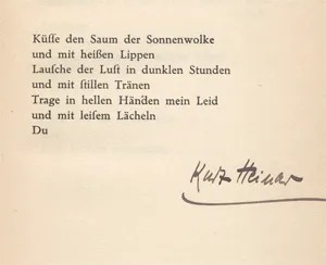 Heinar, Kurt – Und alles Blut zerschreit