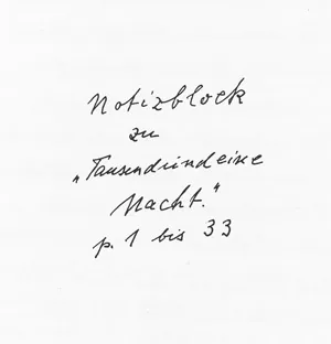 Jünger, Ernst – Notebook for 'One Thousand and One Nights' (dedicated copy) with supplement