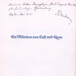 Neutra, Wilhelm – Ein Märchen von Lust und Qual. Wien, Rollinger, um 1924. - 100 Exemplare. Mit Widmung