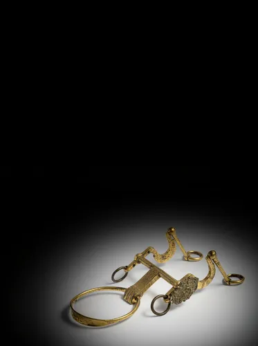 Vergulde kinketting met tongspel