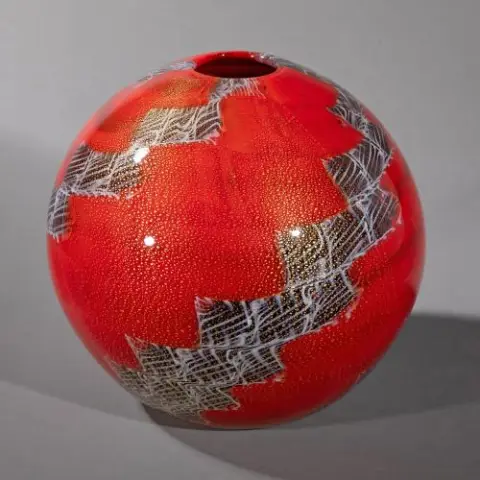 Archimede Seguso – Vase modèle A fantasia corallo ametista