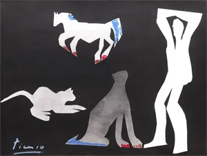 Picasso, Pablo – Diurnes. Signed plate from "Diurnes. Décupages et photographies"