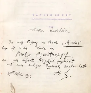 Sakheim, Arthur – Marion in Rot - Typoskript