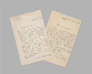 Fulda, Ludwig – Brief 1908 + Beigabe Oscar Blumenthal. 1875