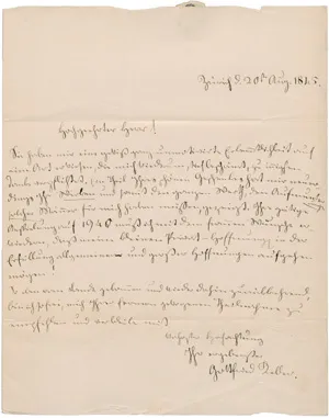 Keller, Gottfried – Dopis panu Ott-Usteri. 1845