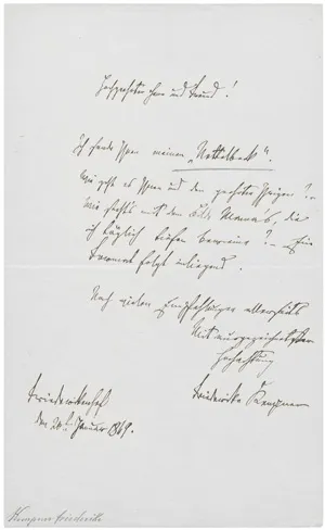 Kempner, Friederike – Dopis příteli