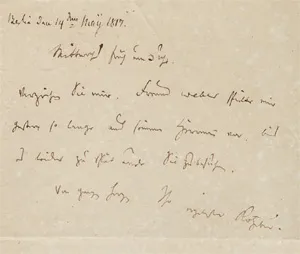 Kotzebue, August von – Billet à une connaissance. Berlin 1817