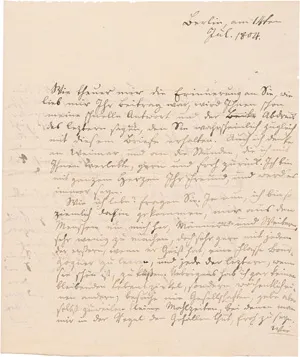 Merkel, Garlieb – Brief aus Berlin an einen Freund in Weimar.1804