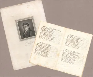 Neuffer, Christian Ludwig – Signiertes Gedichtmanuskript. Wohl um 1830