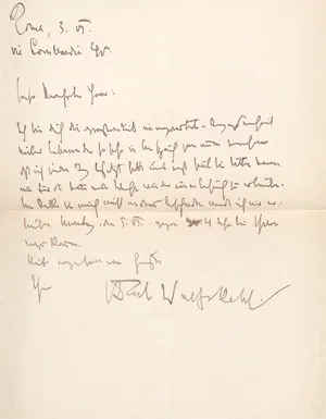 Wolfskehl, Karl – Brief aus Rom an einen Herrn. 1934?