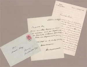 Dziatzko, Karl – Dopis spisovatelce. 1882 + příloha