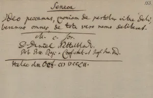 Nettelbladt, Daniel – Albumblatt. Halle 1752