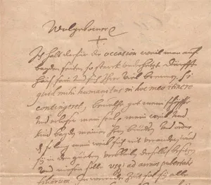Questenberg, Gerhard Freiherr von – Brief an Hermann von Questenberg
