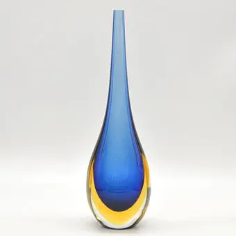 Flavio Poli. Murano designvase, studioglas, Sommerso, Italien, omkring 1950.