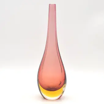 Mario Pinzoni. Murano designer vase, til Seguso Vetri d'Arte, studioglas, Sommerso, Italien, omkring 1960'erne, med studiemærkat.
