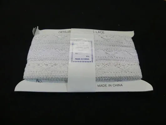 Parti knipling, hvid, 100 % bomuld