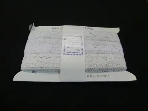 Parti knipling, hvid, 100 % bomuld