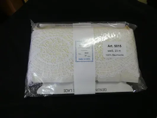蕾丝批次，白色，100 % 棉