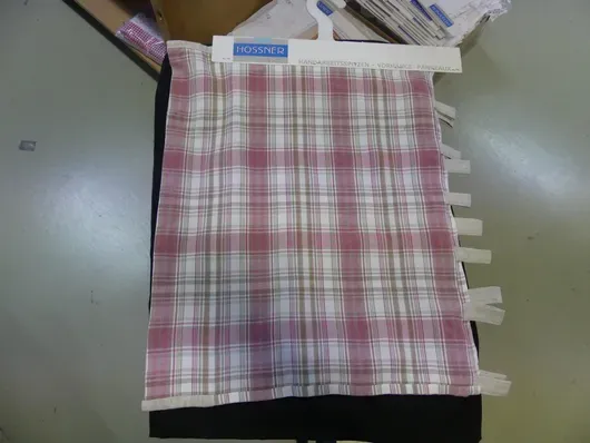 Ekose desenli perde partisi, %100 polyester