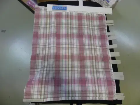 Ekose desenli perde partisi, %100 polyester