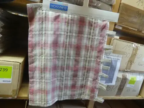 Ekose desenli perde partisi, %100 polyester