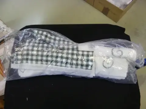 5 adet ekose perde, %100 polyester
