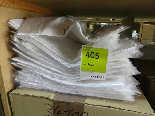40 cortinas, blancas, 100 % algodón