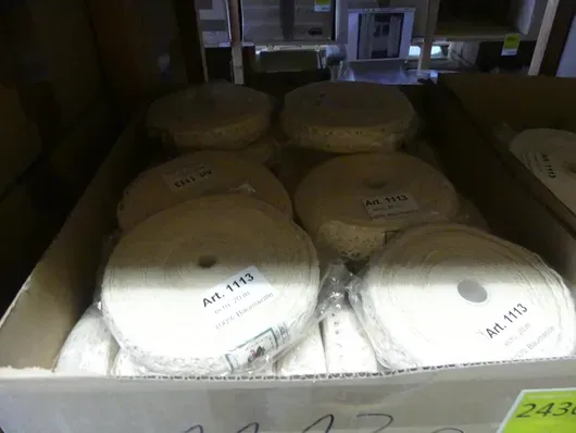 2 pezzi scatola pizzo, ecru, 100 % cotone