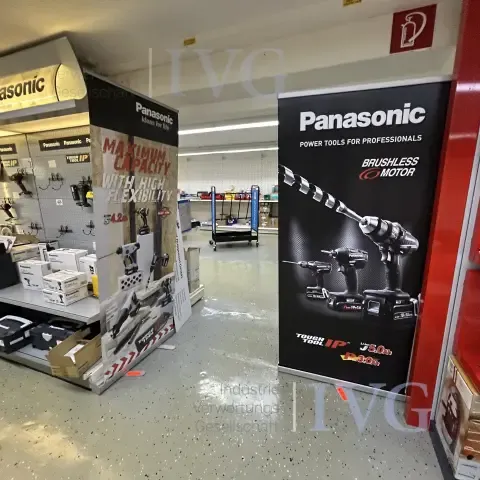 Roll-up display (zilverkleurig)