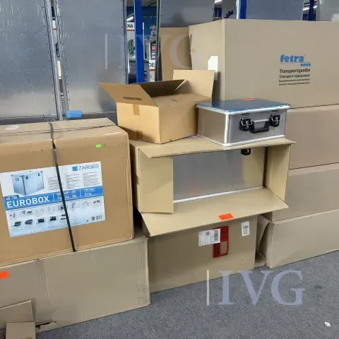 Lote de cajas de transporte de aluminio
