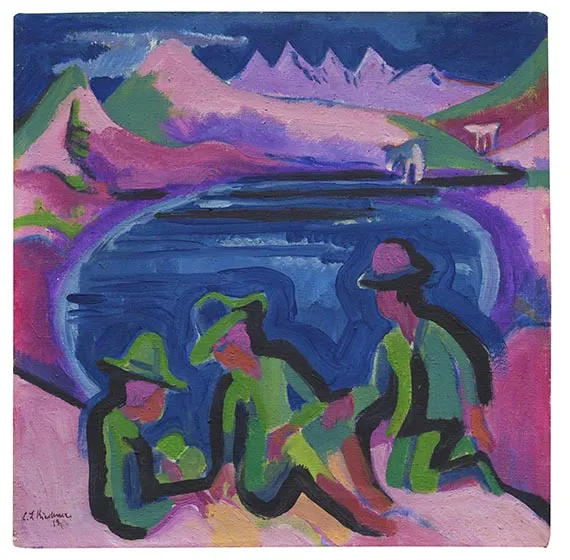 Ernst Ludwig Kirchner, Nad górskim jeziorem, 1919