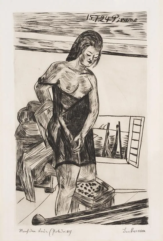 Макс Бекман, Купальная кабина, 1924