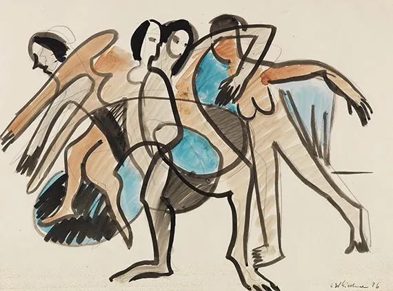 Ernst Ludwig Kirchner, Grupo de danza, 1926