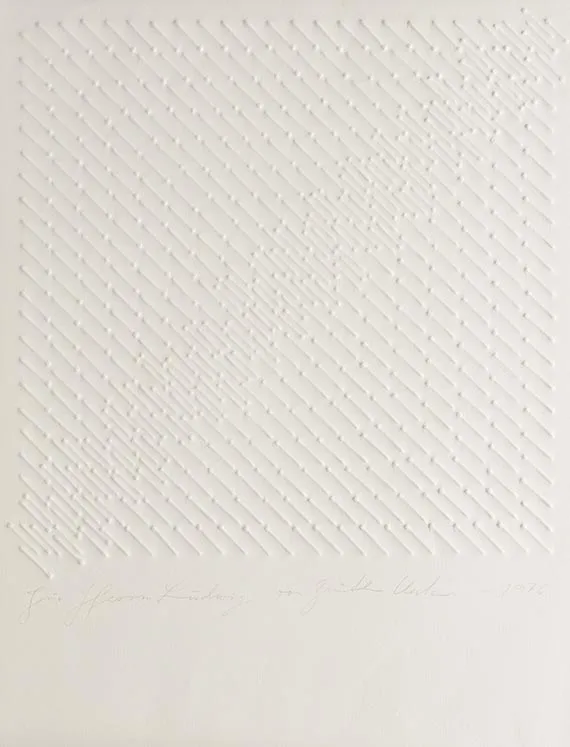 Günther Uecker, Uden titel (diagonal struktur)