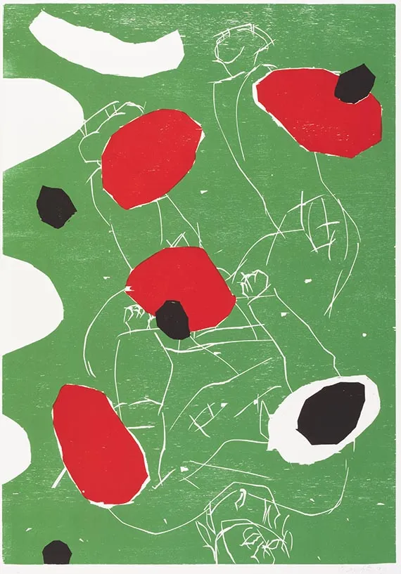 Georg Baselitz, Puck (zeleni), 1993