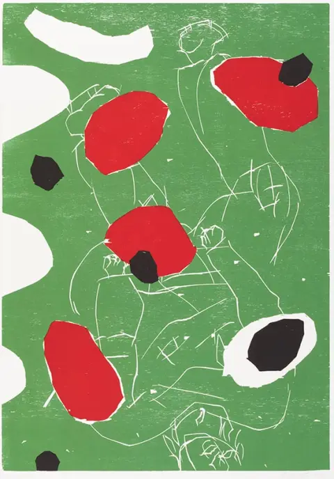 Georg Baselitz, Puck (zeleni), 1993