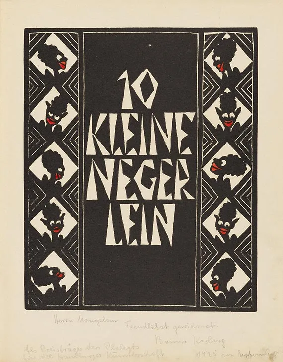 Bruno Karberg, 10 pequeños negritos. Con dedicatoria autógrafa