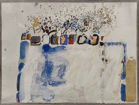 KOLLER, OSKAR. Uten tittel, 1969, mixed media/ collage.