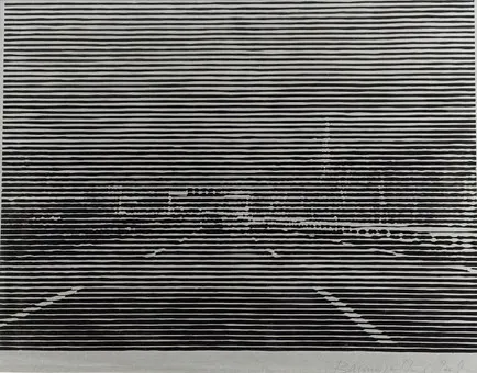 BAUMGÄRTNER, CHRISTIANE。《Abzweig Lehrte II》，日本纸木版画。