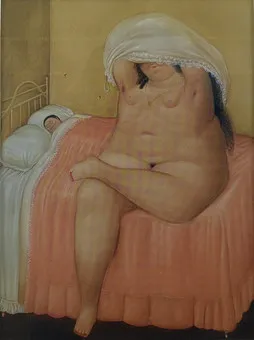 博特罗，费尔南多。仿作。《恋人》，复制版画。